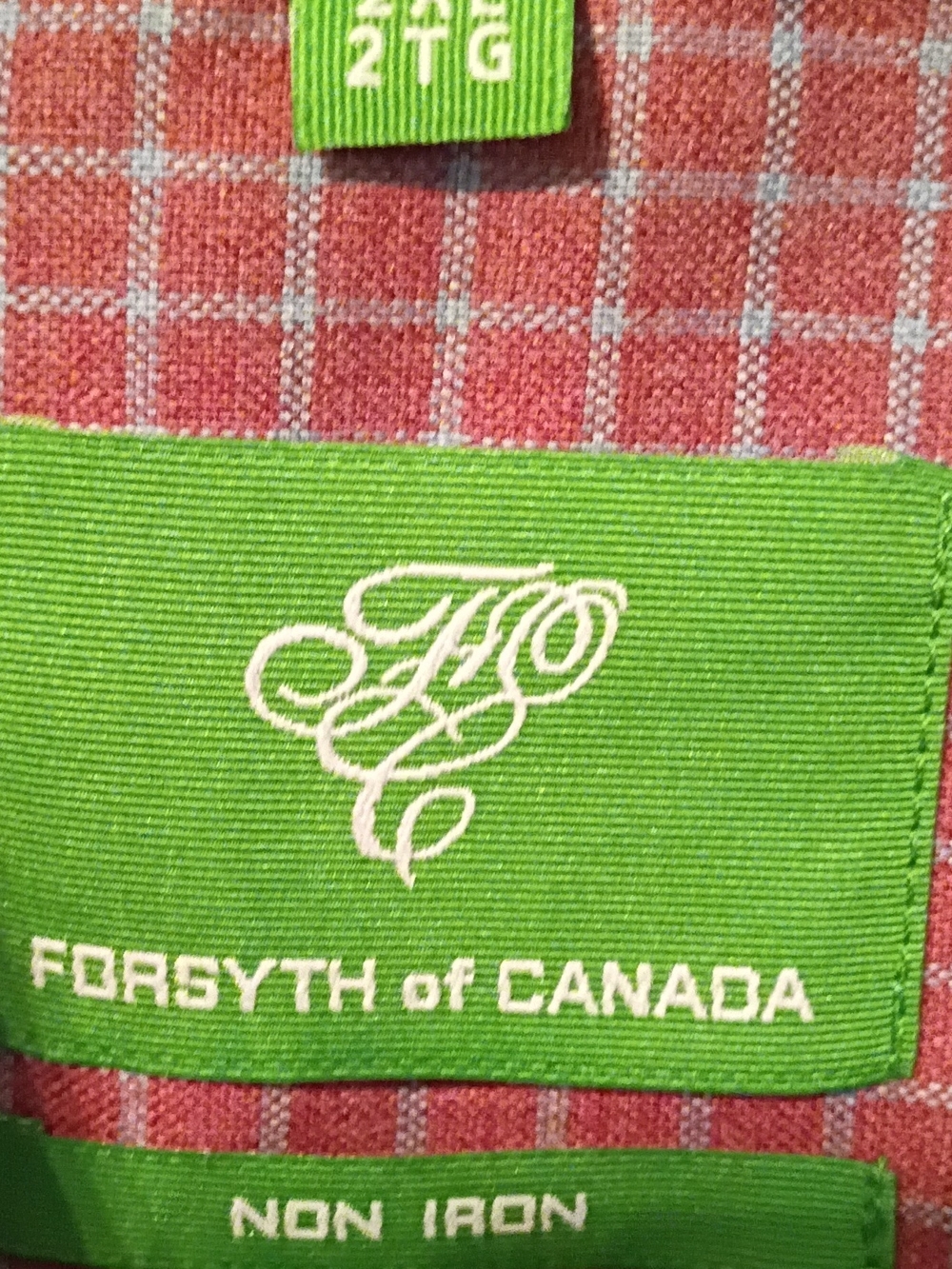 Forsyth of Canada Men’s Red Plaid Button-Down Shirt
